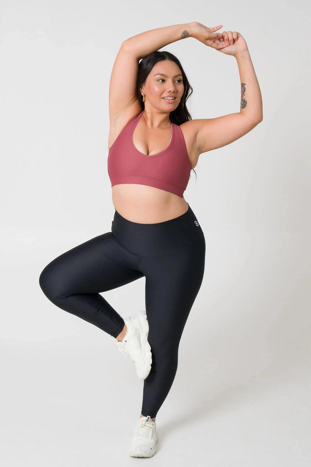 Performance Deep V Crop - Blush-Activewear-Exoticathletica