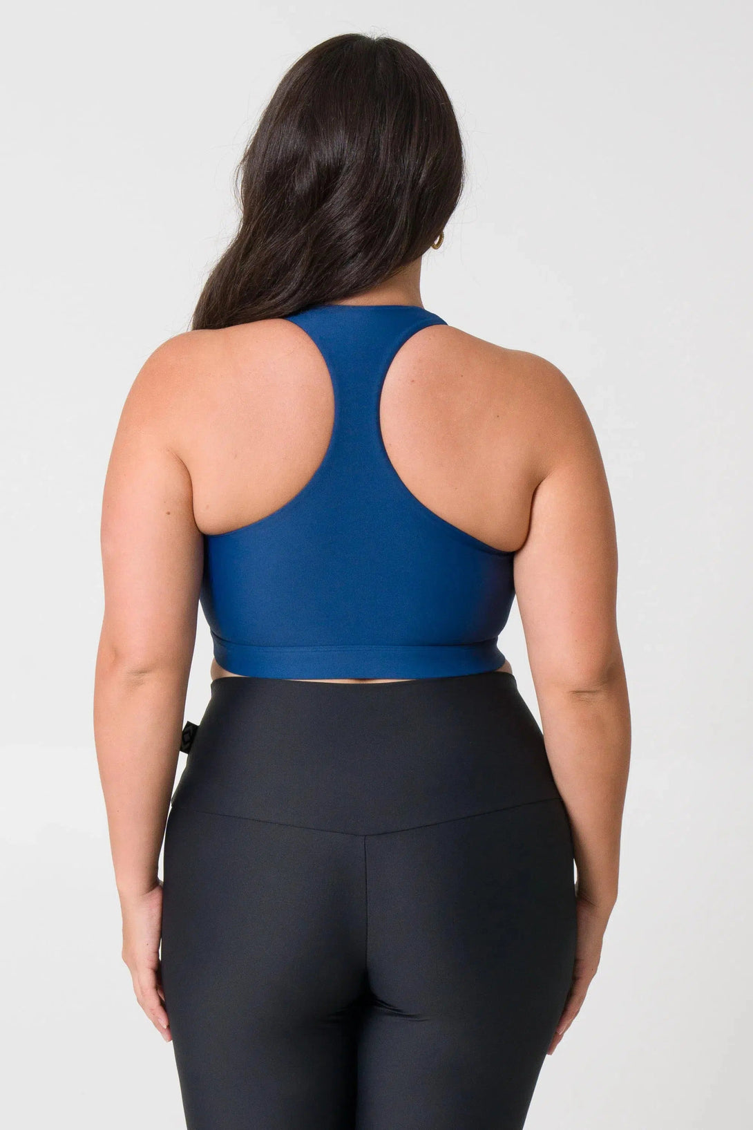 Performance Deep V Crop - Navy-Activewear-Exoticathletica