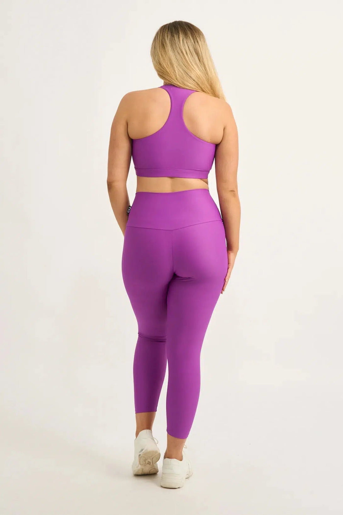 Performance Deep V Crop - Purple-Activewear-Exoticathletica