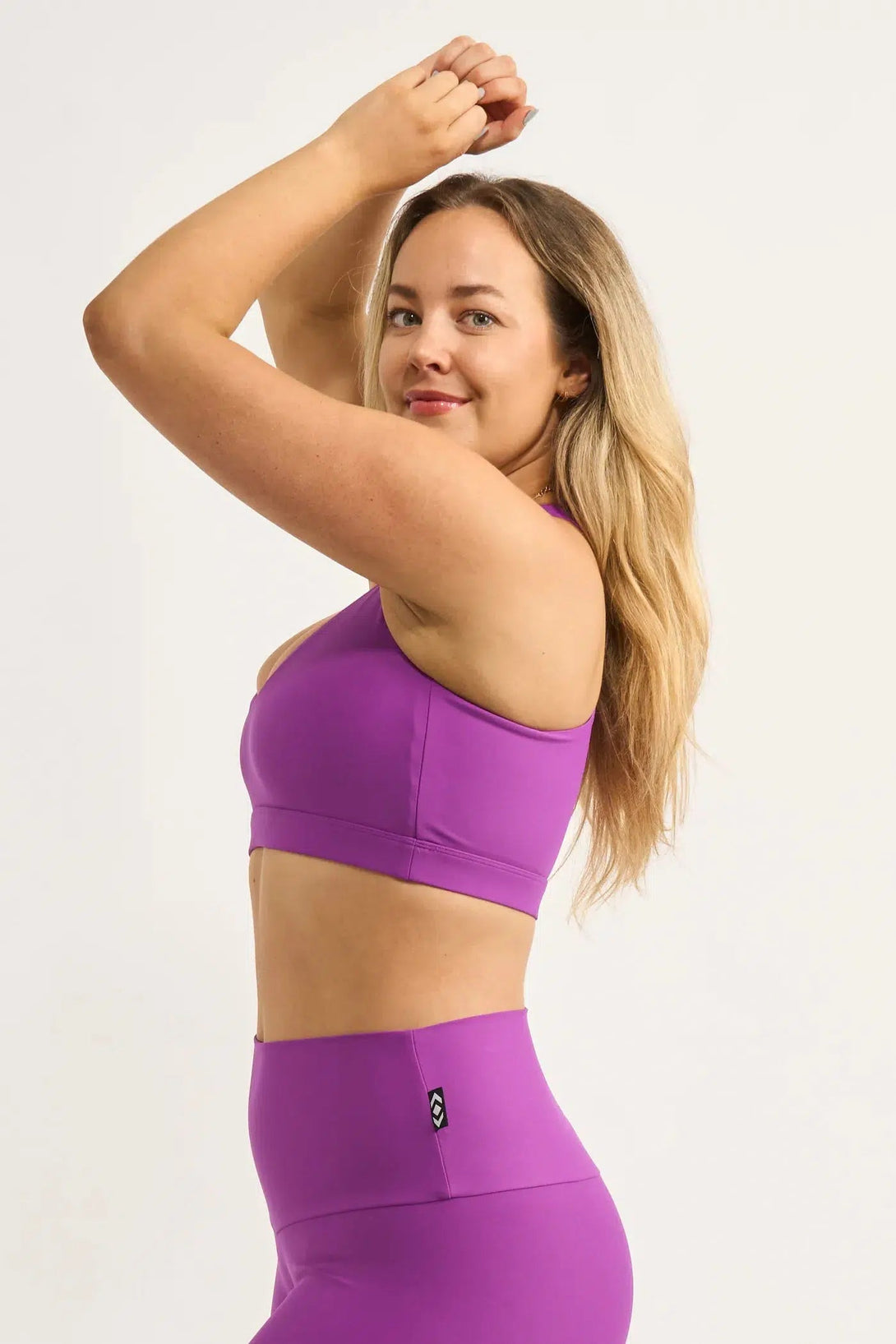 Performance Deep V Crop - Purple-Activewear-Exoticathletica