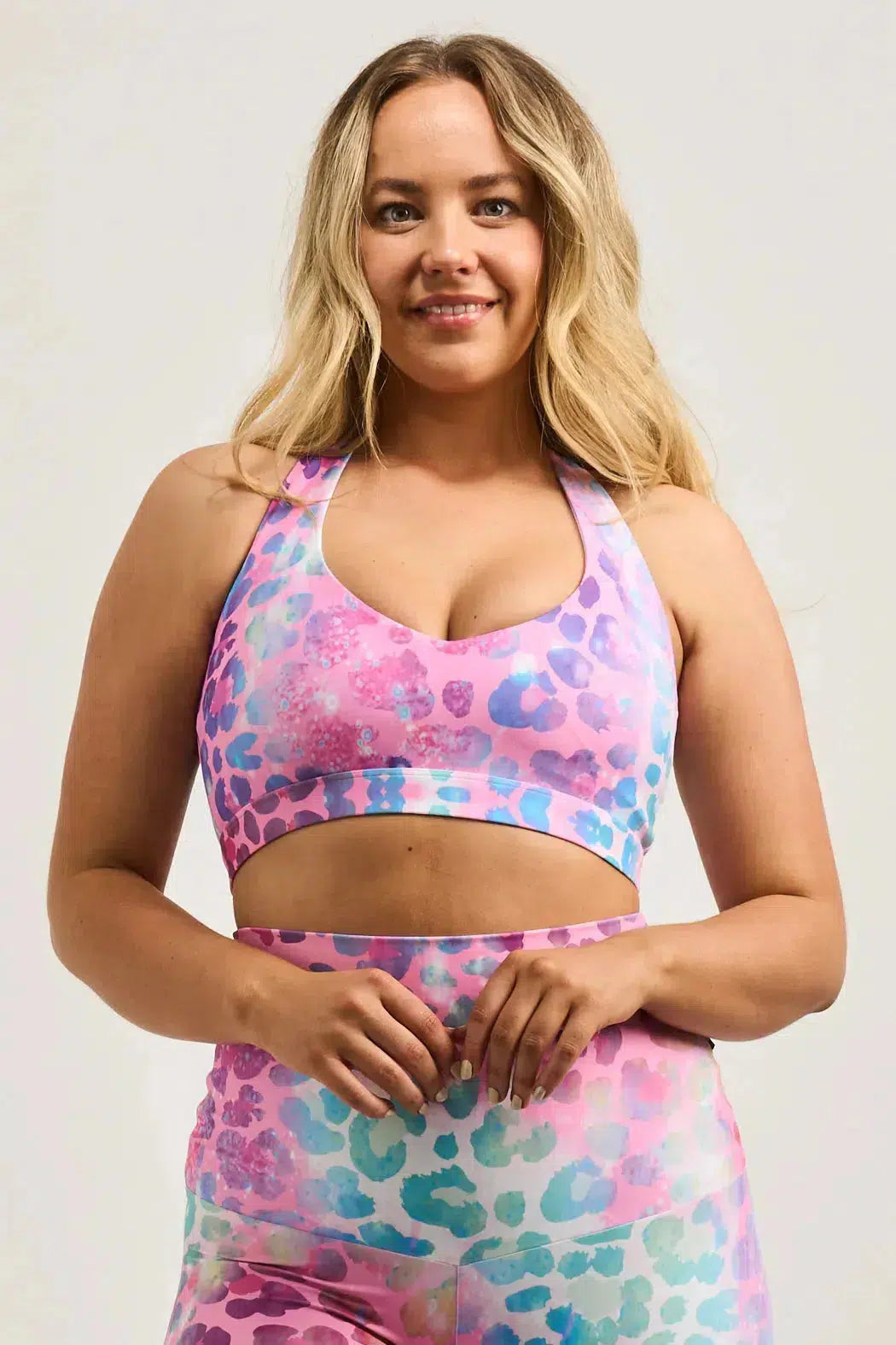 Performance Deep V Crop - Rainbow Jag-Activewear-Exoticathletica