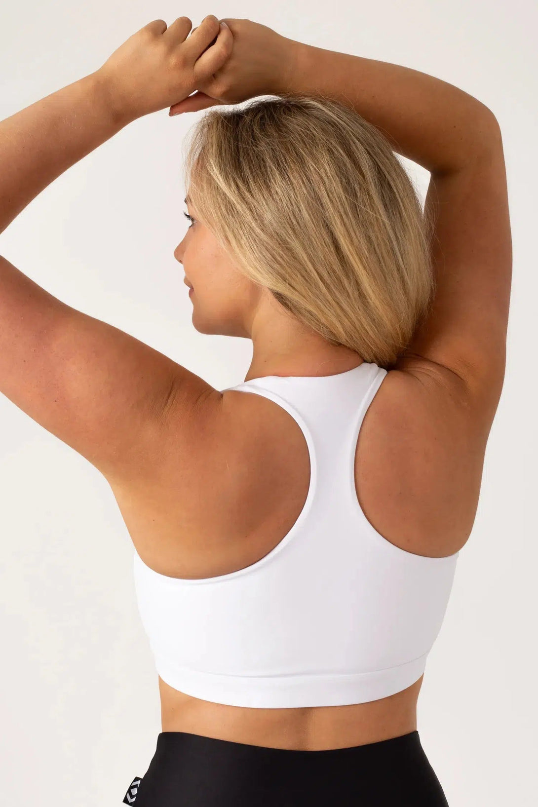 Performance Deep V Crop - White-Activewear-Exoticathletica