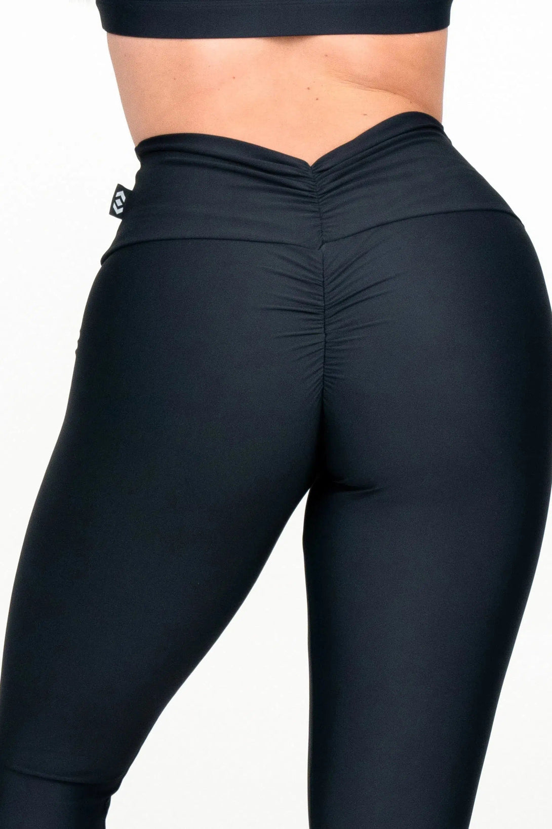 Performance Double Booty Scrunch High Waisted Leggings - Black-Activewear-Exoticathletica