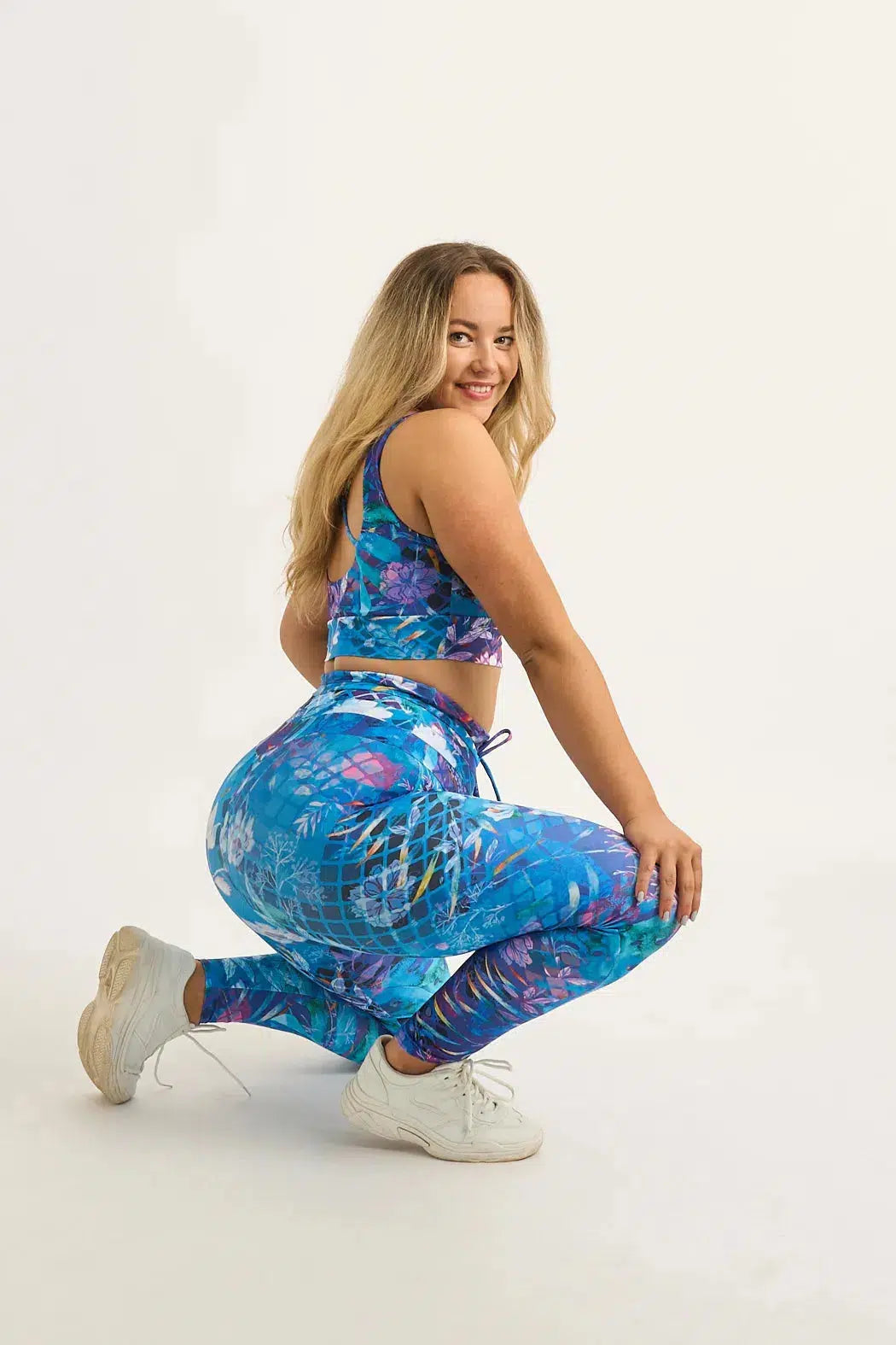 Performance Drawstring High Waisted Leggings - Mermaid Mafia-Activewear-Exoticathletica