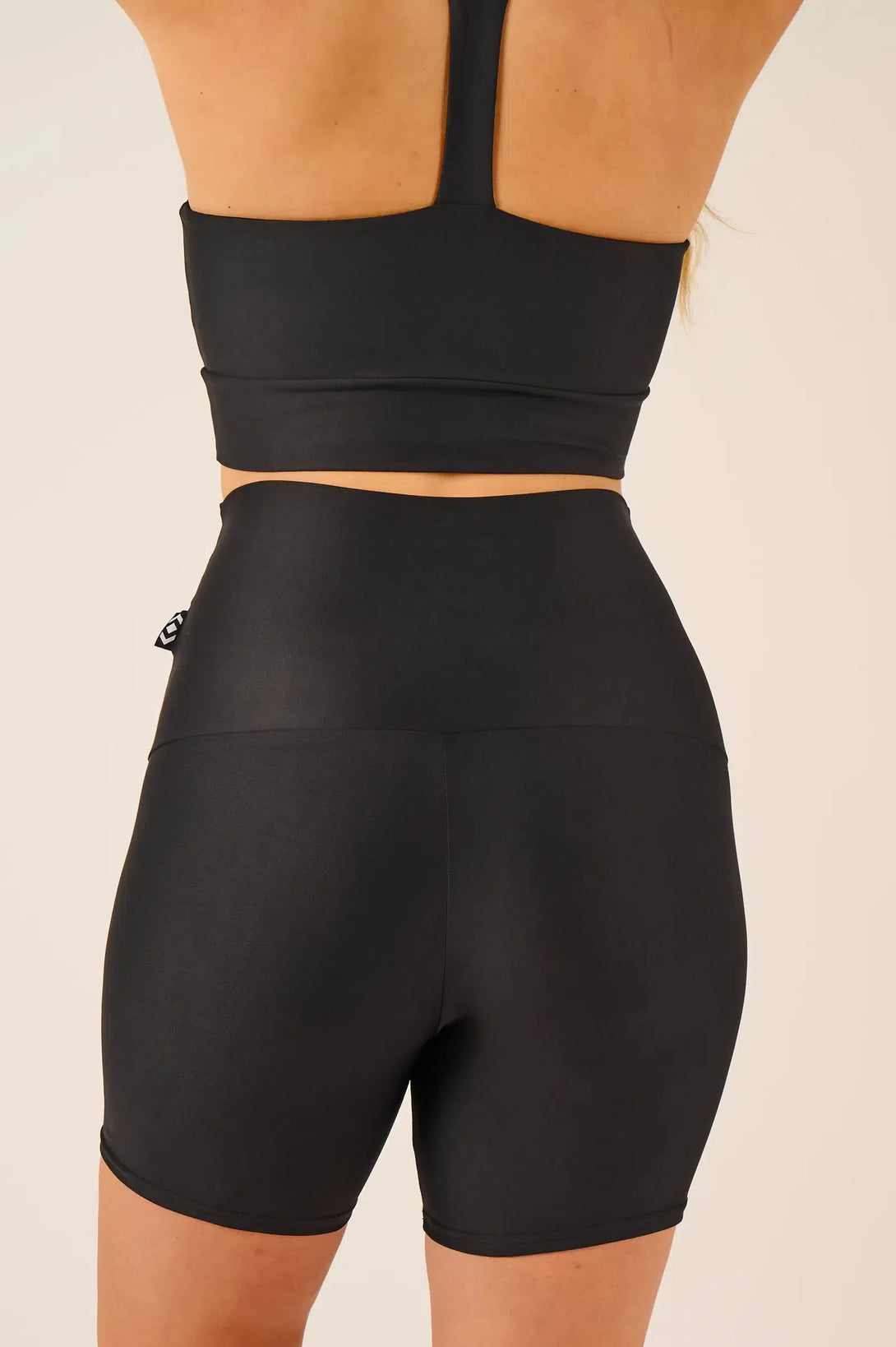 Performance Extra High Waisted Booty Shorts - Black-Activewear-Exoticathletica