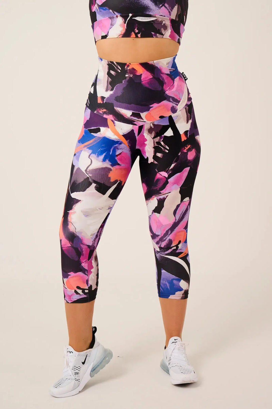 Performance Extra High Waisted Capri Legging - Calypso Nights-Activewear-Exoticathletica