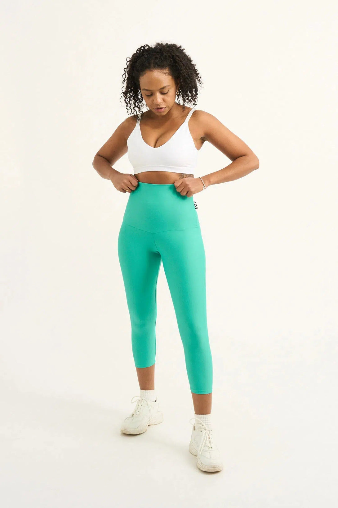 Performance Extra High Waisted Capri Leggings - Jade-9358328348658-Activewear-Exoticathletica