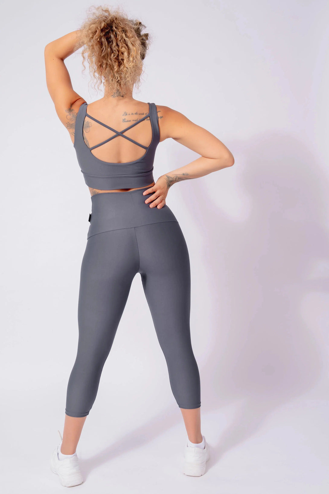 Performance Extra High Waisted Capri Leggings - Mama Shark-Activewear-Exoticathletica