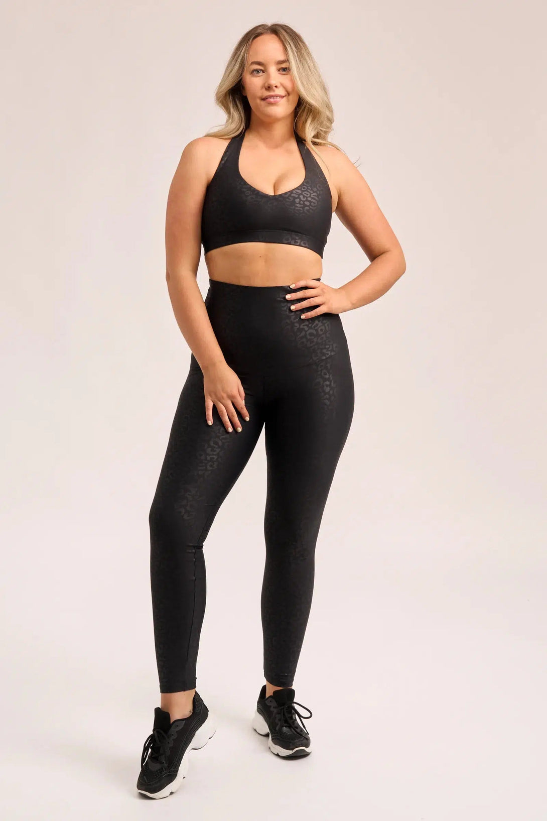 Performance Extra High Waisted Leggings - Black Exotic Touch Jag-Activewear-Exoticathletica