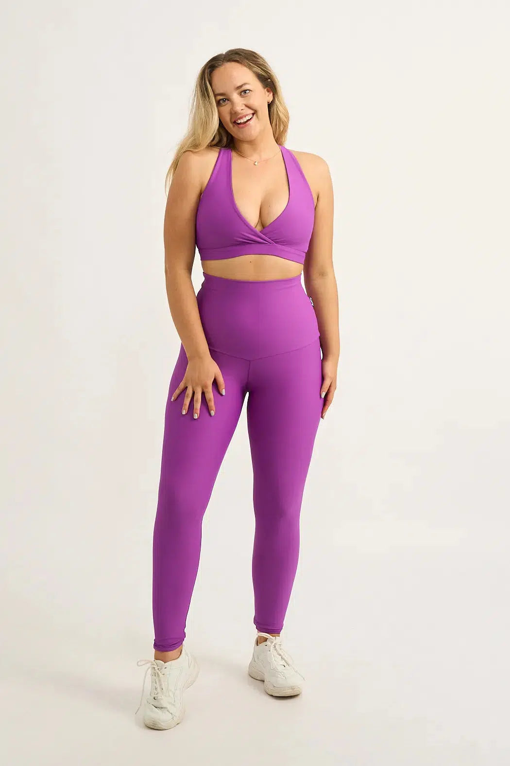 Performance Extra High Waisted Leggings - Purple-Activewear-Exoticathletica