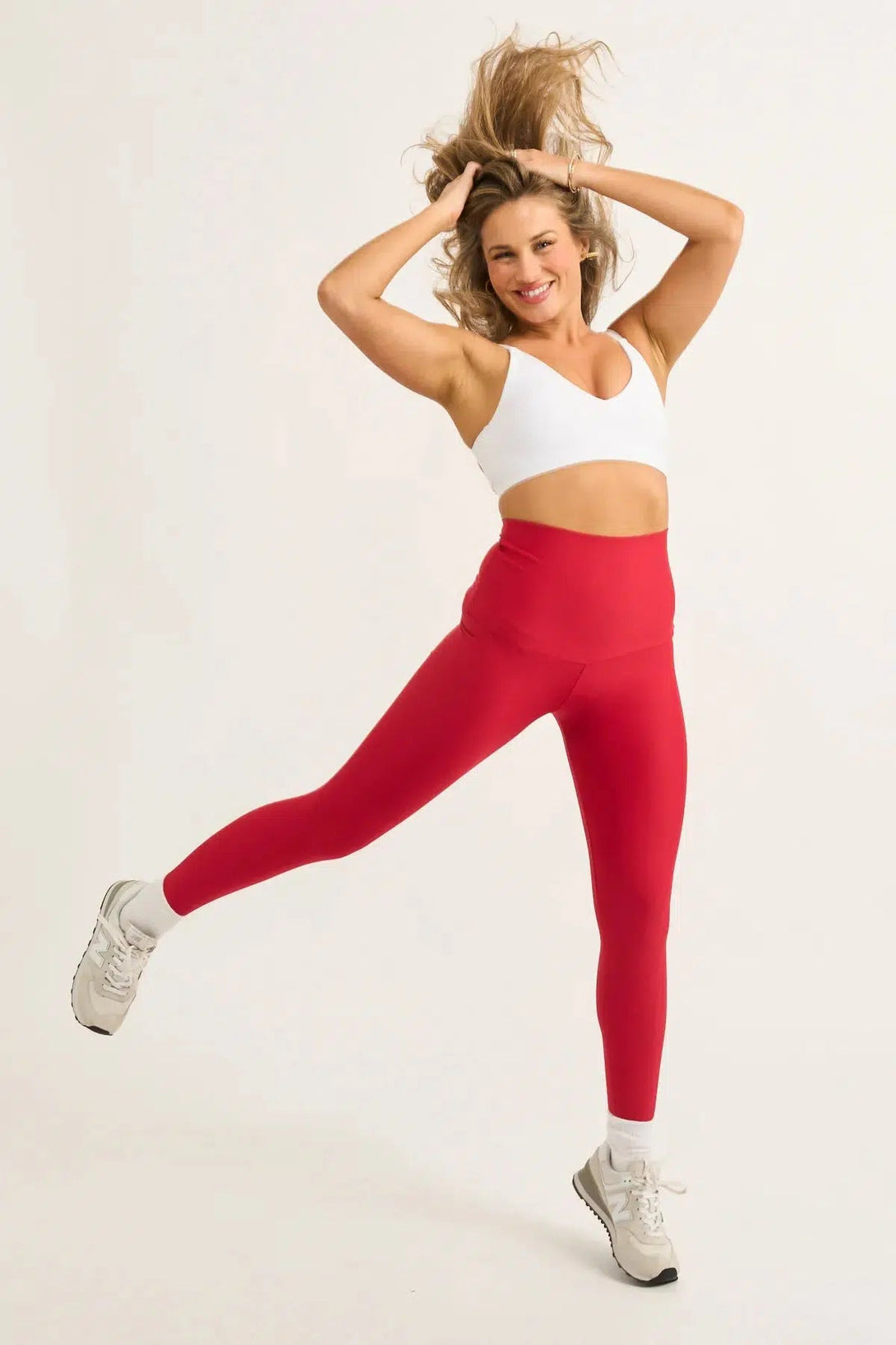 Performance Extra High Waisted Leggings - Red-9358328347934-Activewear-Exoticathletica