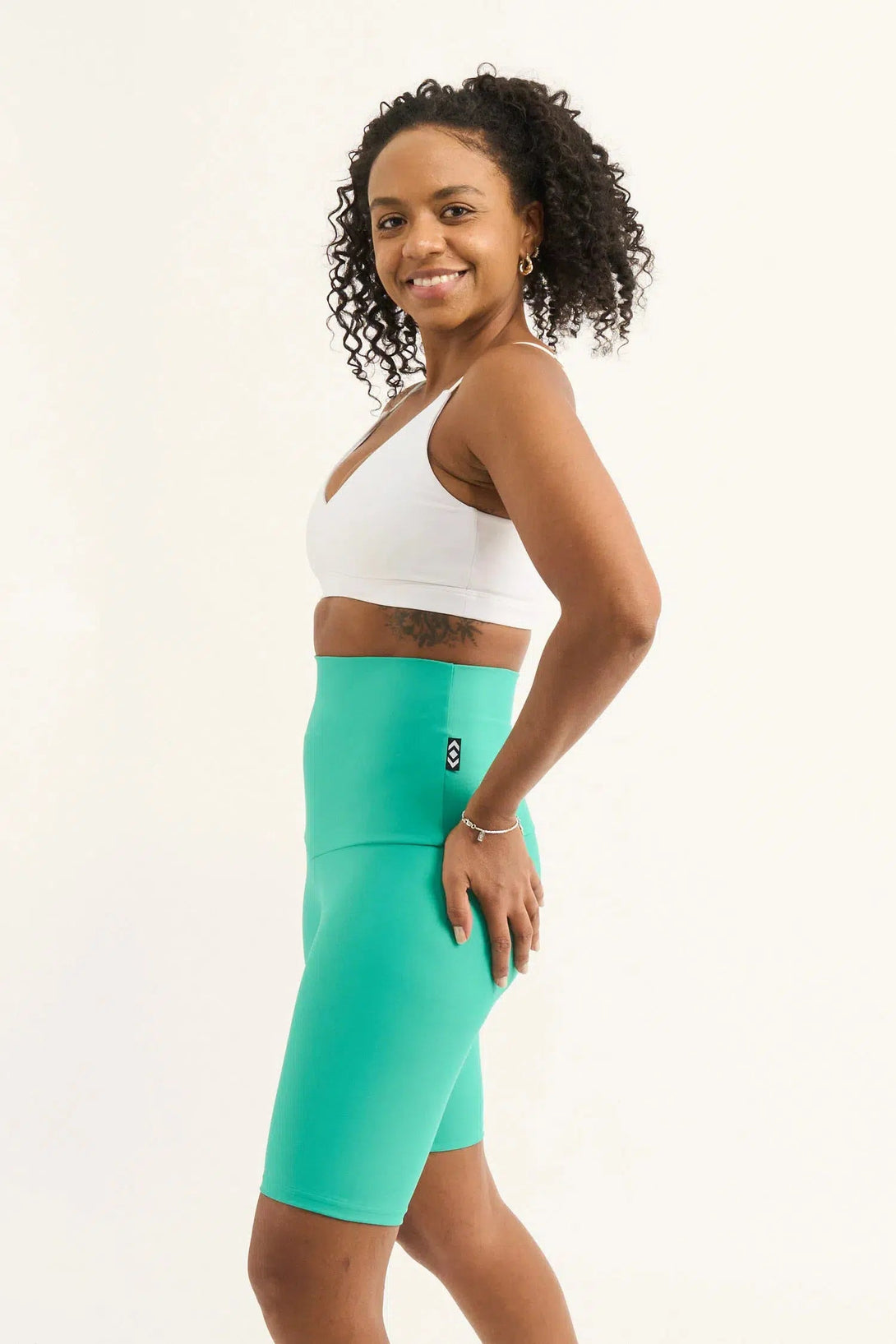 Performance Extra High Waisted Long Shorts - Jade-Activewear-Exoticathletica