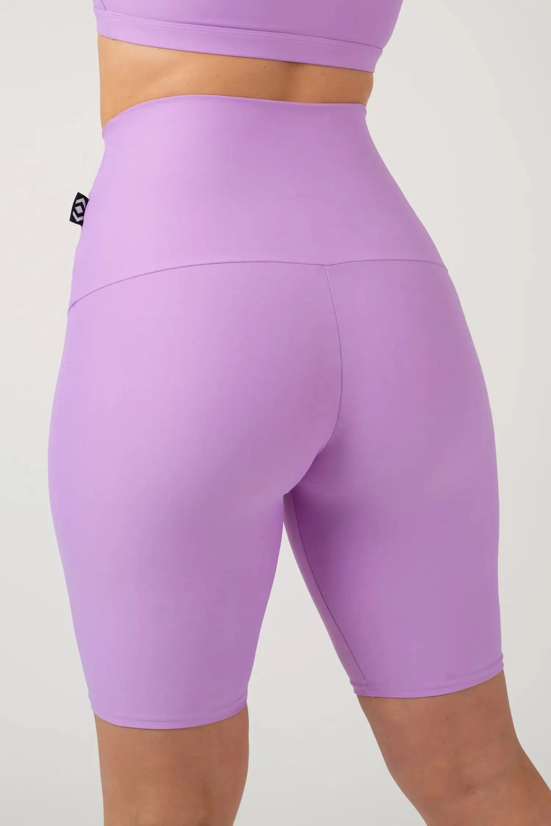 Performance Extra High Waisted Long Shorts - Lilac-Activewear-Exoticathletica