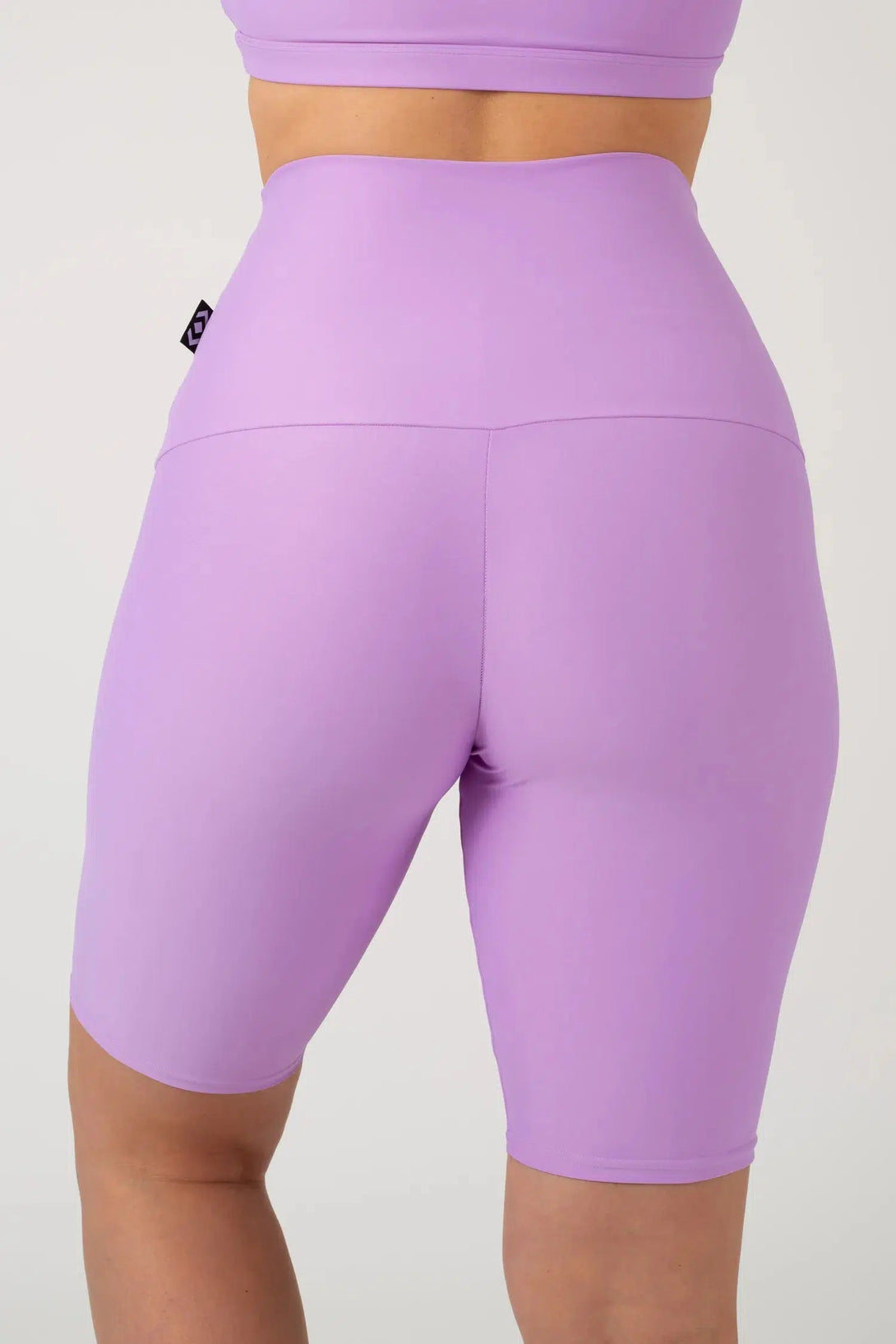 Performance Extra High Waisted Long Shorts - Lilac-Activewear-Exoticathletica