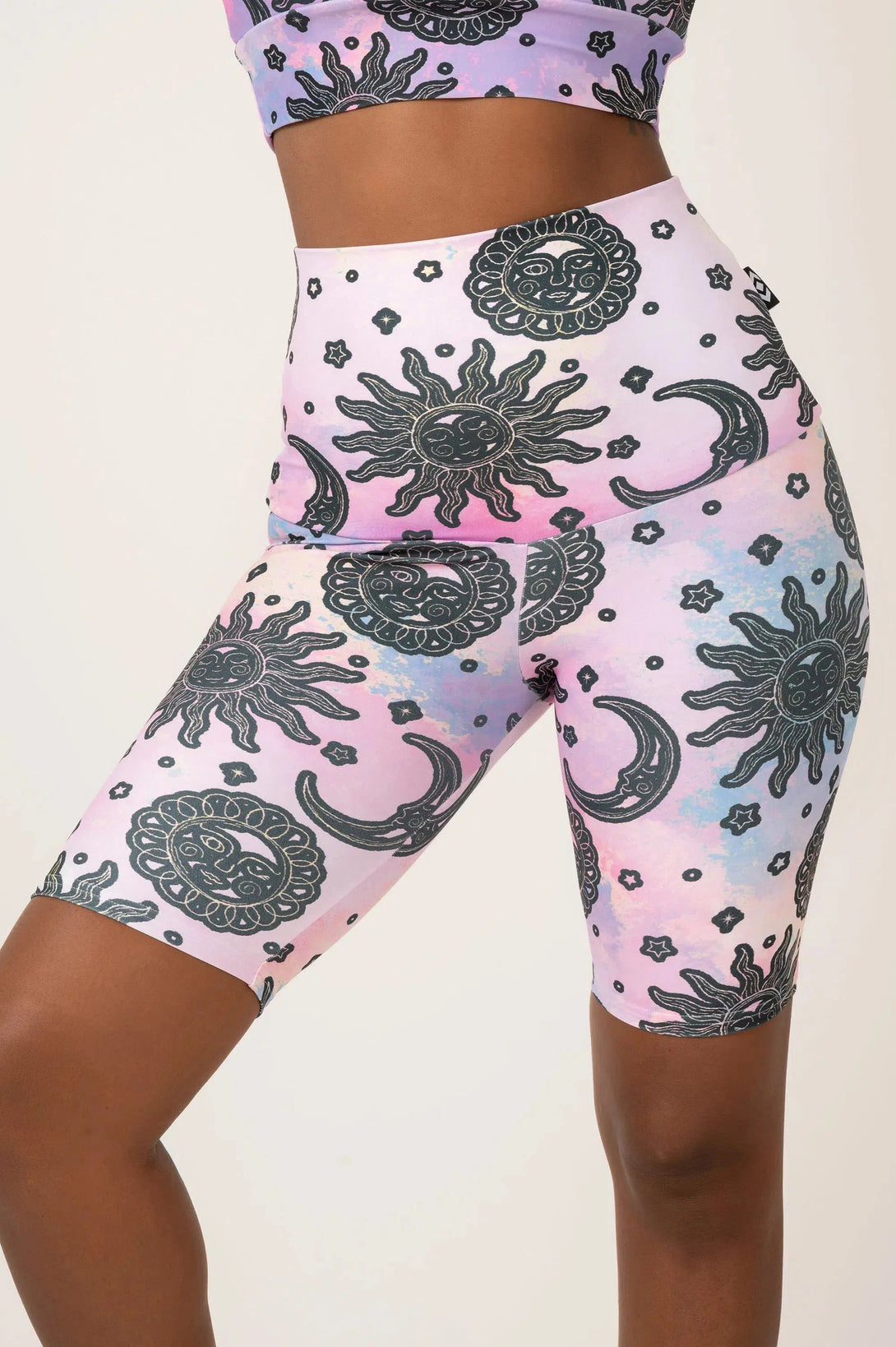 Performance Extra High Waisted Long Shorts - Solar Sister-Activewear-Exoticathletica