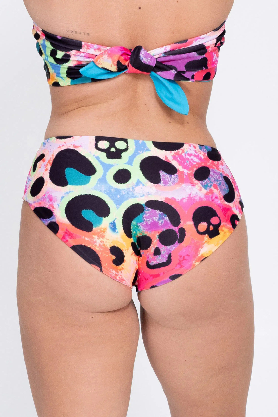 Performance Full Coverage Brief Bikini Bottoms - Rave In The Grave-Activewear-Exoticathletica