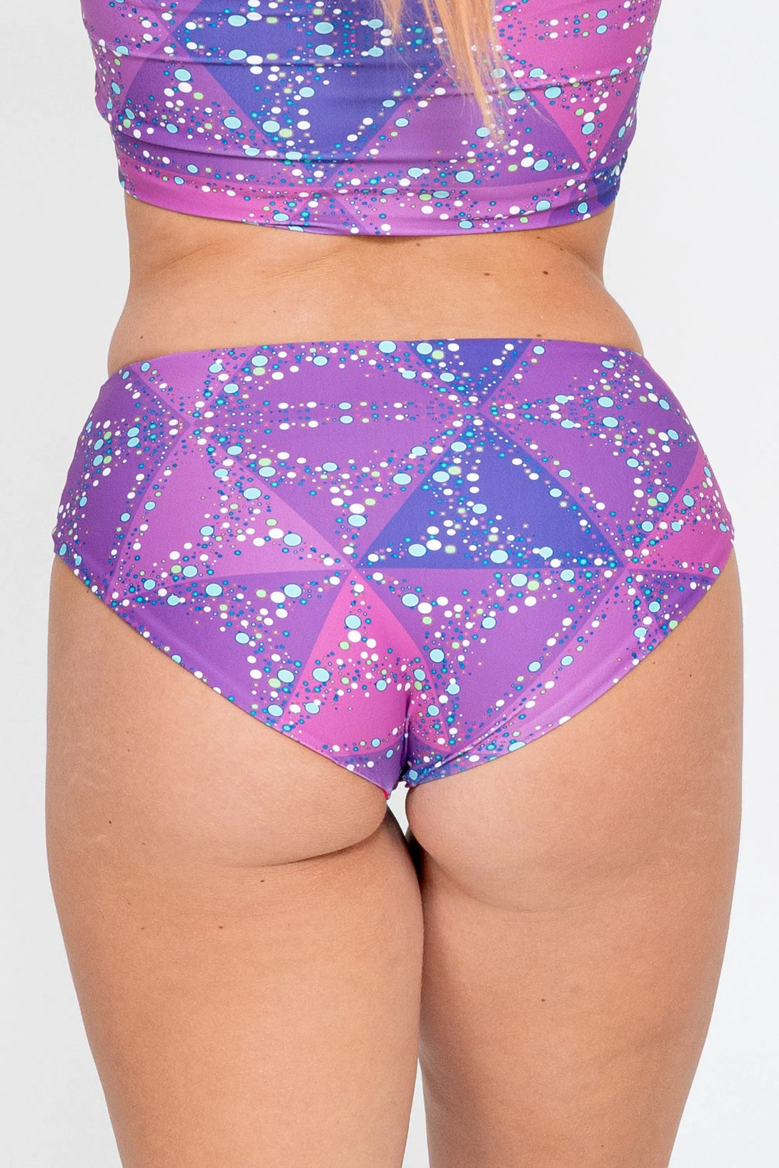 Performance Full Coverage Brief Bikini Bottoms - Trance Purple-Activewear-Exoticathletica