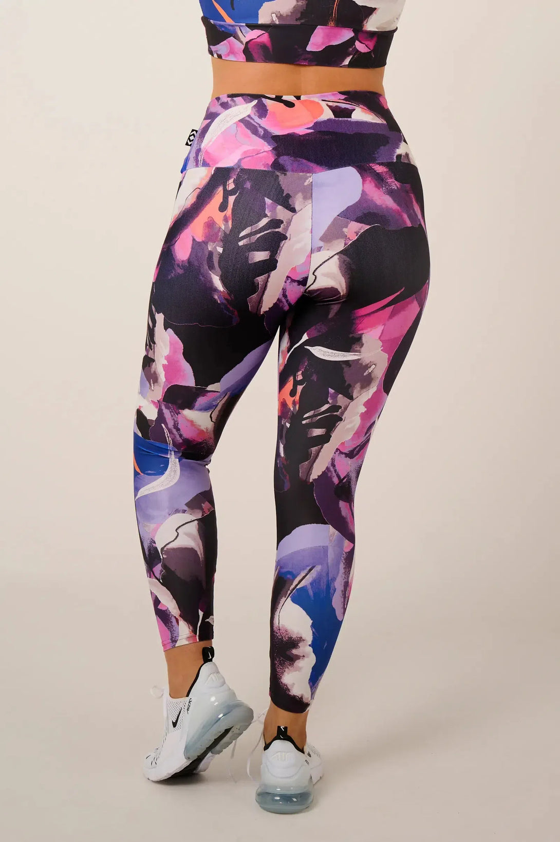 Performance High Waisted 7/8 Leggings - Calypso Nights-Activewear-Exoticathletica