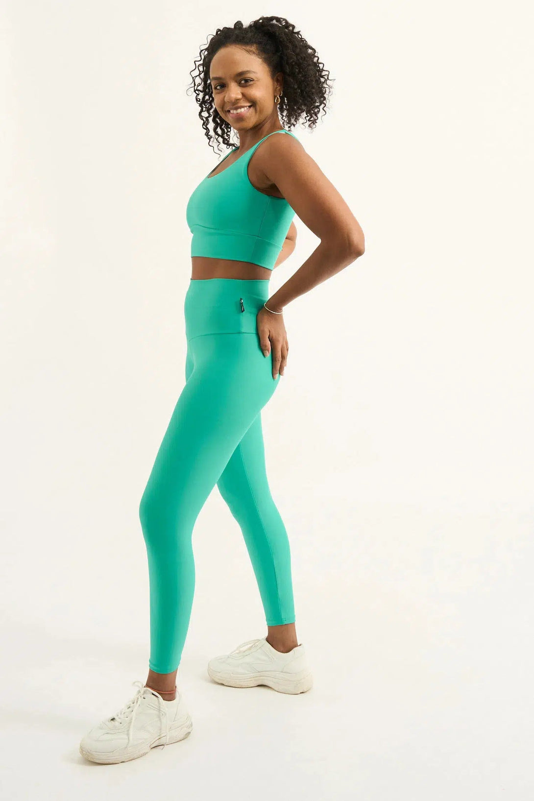 Performance High Waisted 7/8 Leggings - Jade-Activewear-Exoticathletica