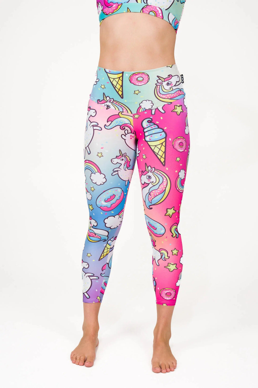 Performance High Waisted 7/8 Leggings - Unicorn-Activewear-Exoticathletica