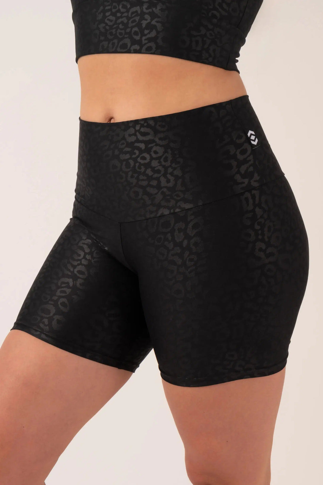 Performance High Waisted Booty Shorts - Black Exotic Touch Jag-Activewear-Exoticathletica