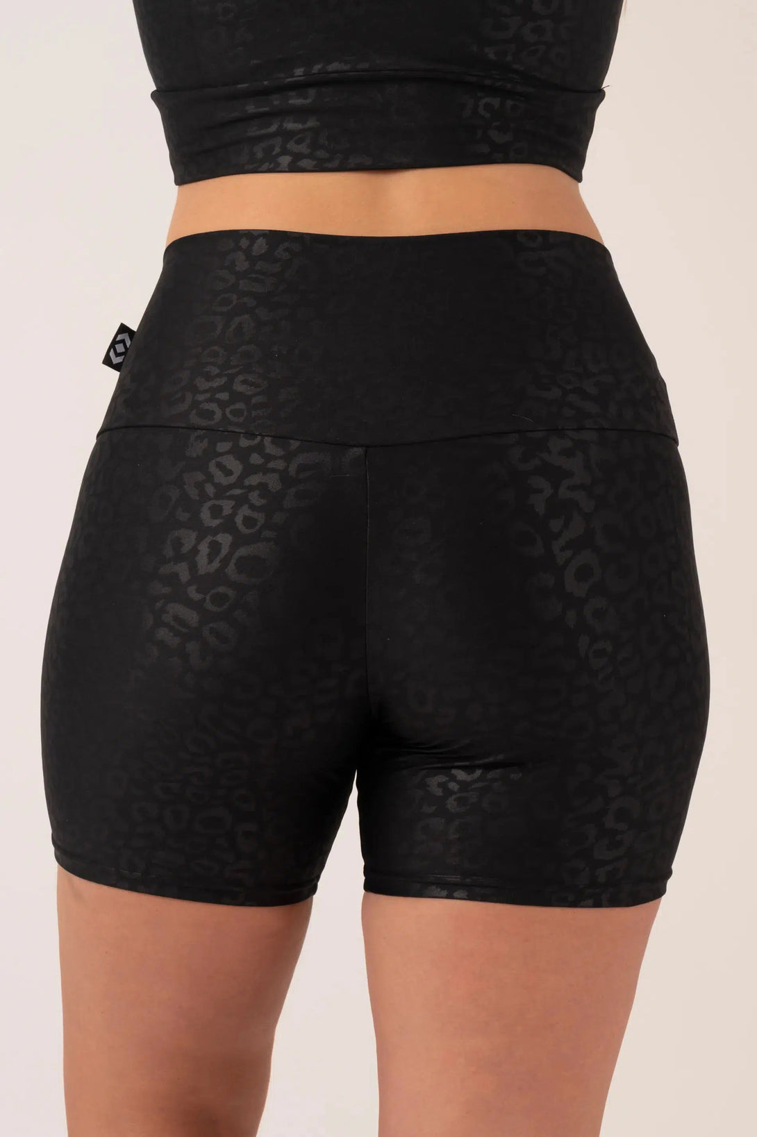 Performance High Waisted Booty Shorts - Black Exotic Touch Jag-Activewear-Exoticathletica