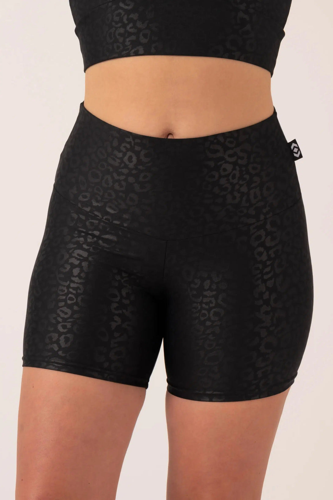 Performance High Waisted Booty Shorts - Black Exotic Touch Jag-Activewear-Exoticathletica