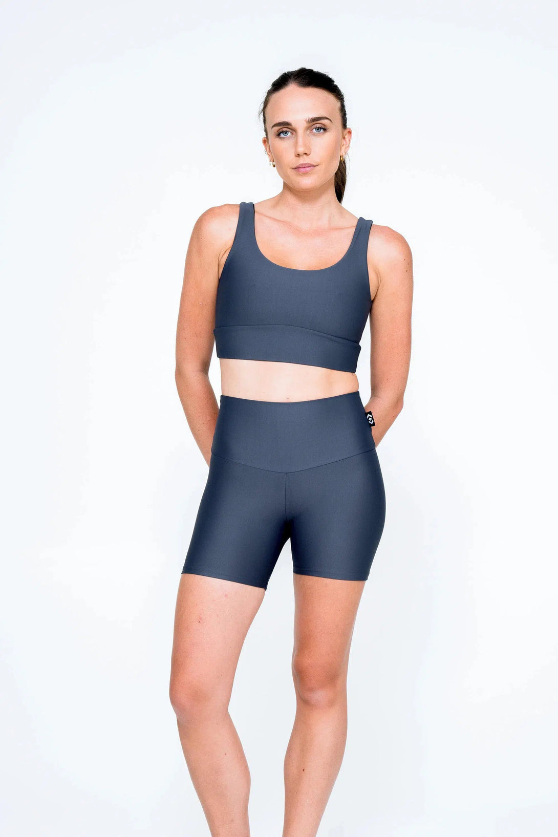 Performance High Waisted Booty Shorts - Mama Shark-Activewear-Exoticathletica