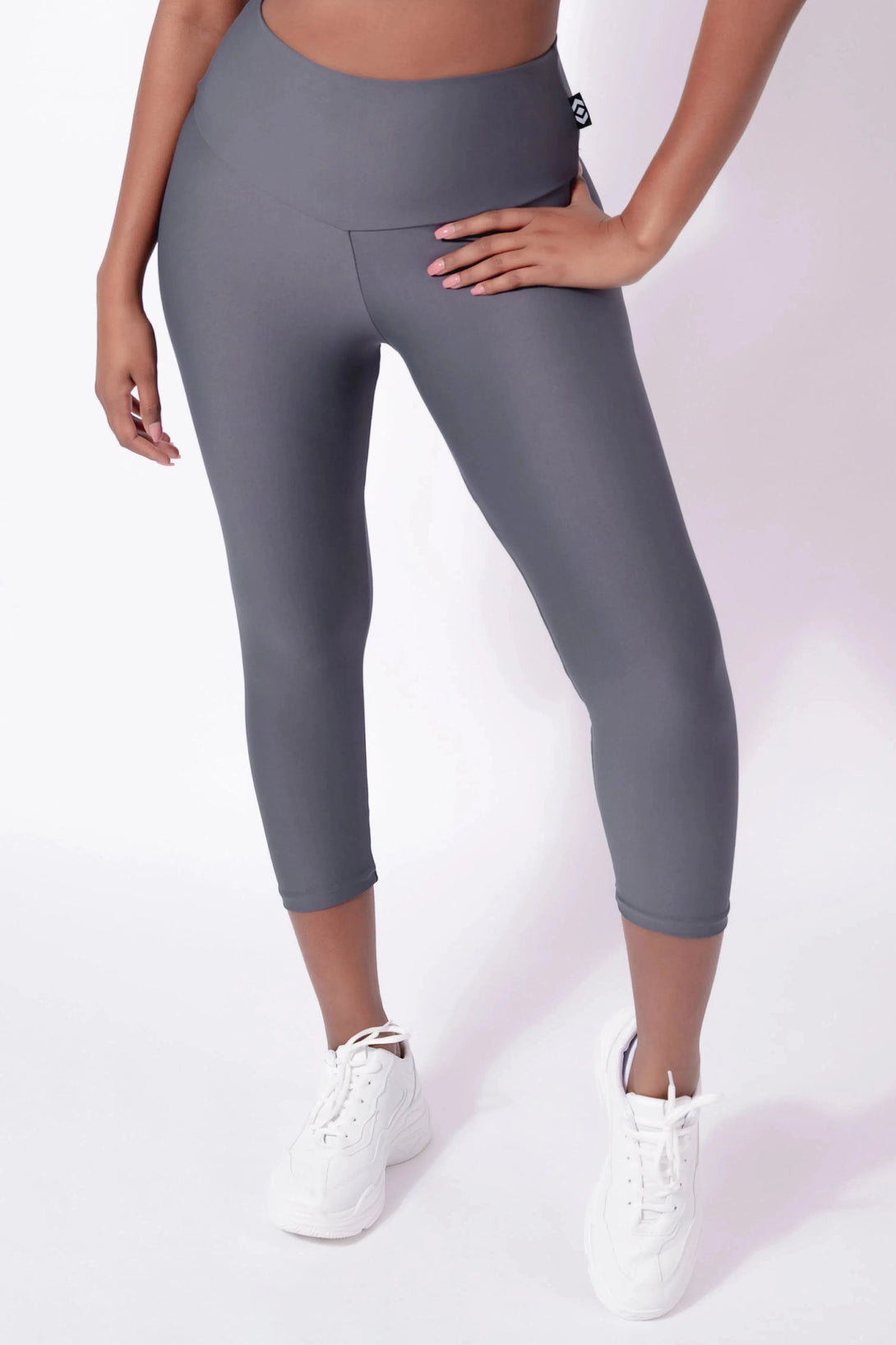 Performance High Waisted Capri Leggings - Mama Shark-Activewear-Exoticathletica