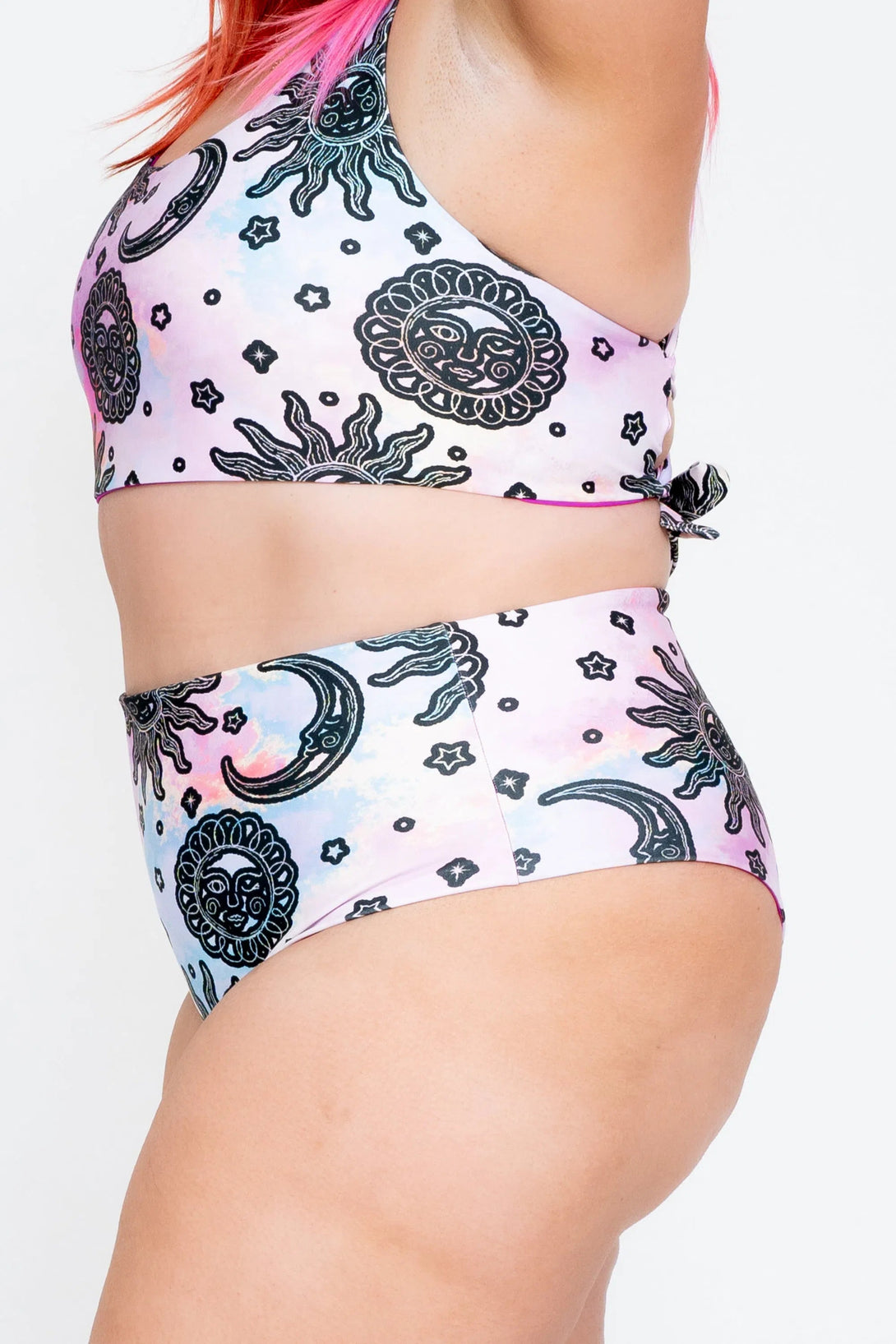 Performance High Waisted Cheeky Cut Bikini Bottoms - Solar Sister-Activewear-Exoticathletica