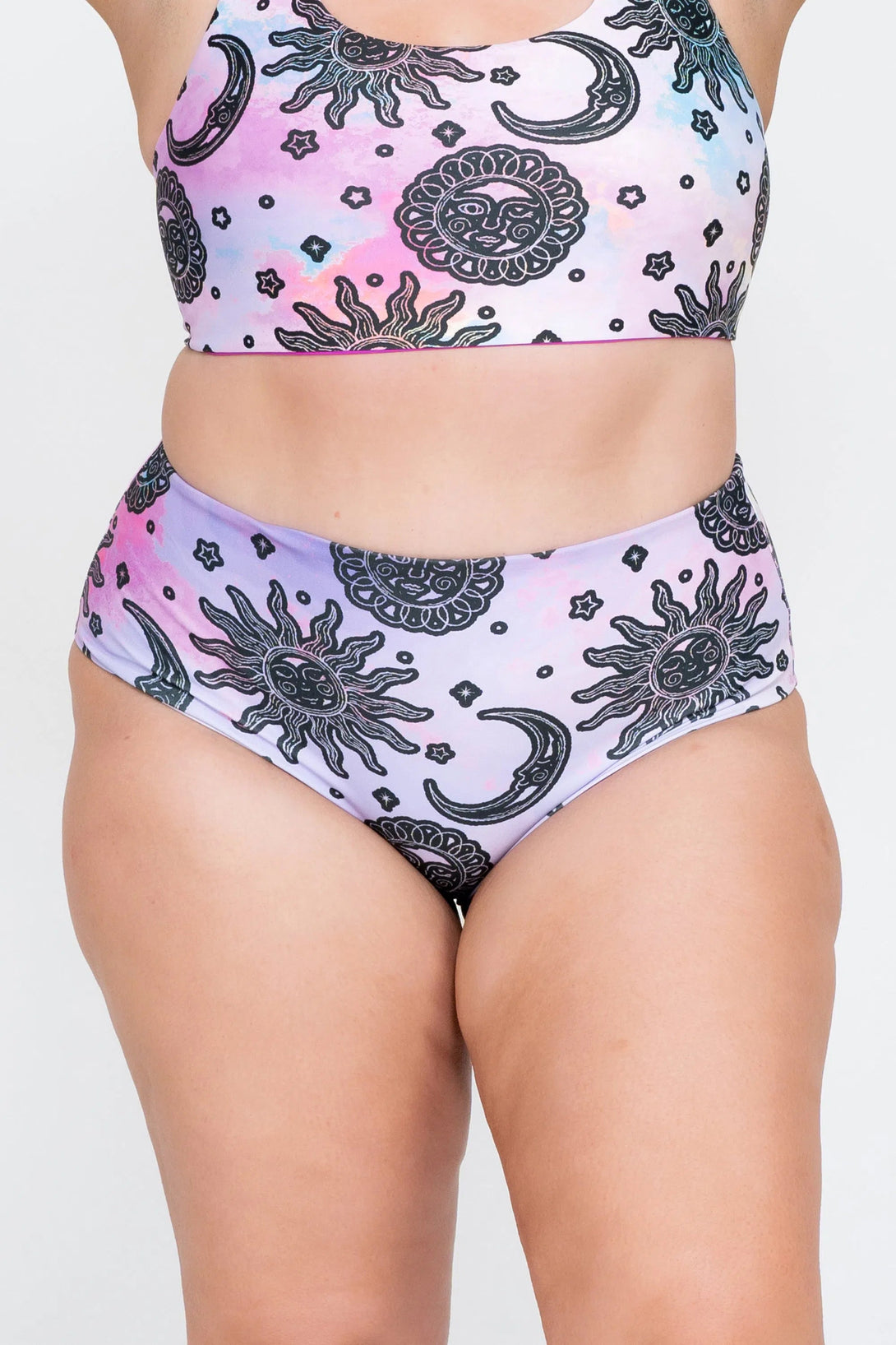 Performance High Waisted Extra Coverage Bikini Bottoms - Solar Sister-Activewear-Exoticathletica