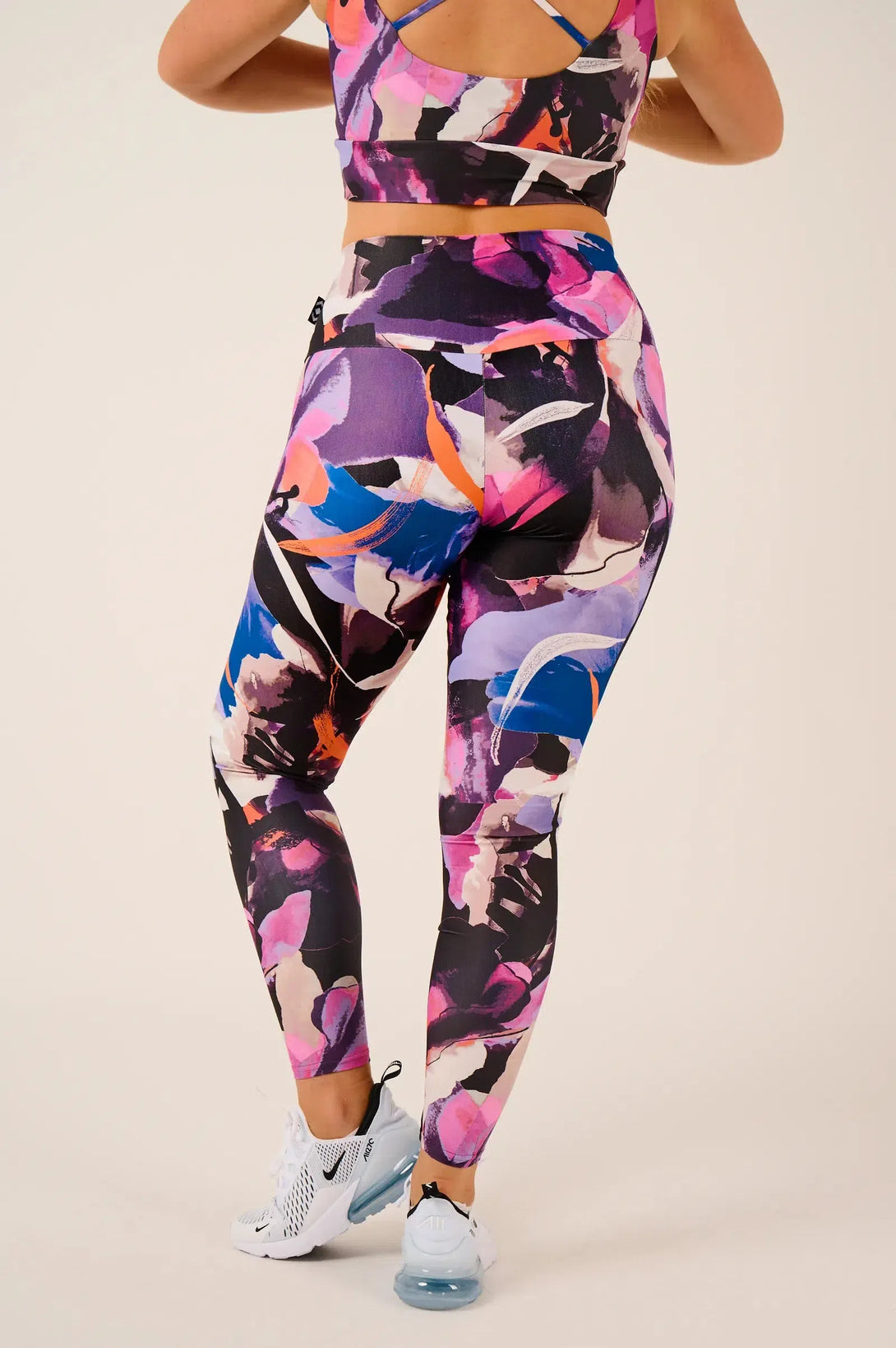 Performance High Waisted Leggings - Calypso Nights-Activewear-Exoticathletica