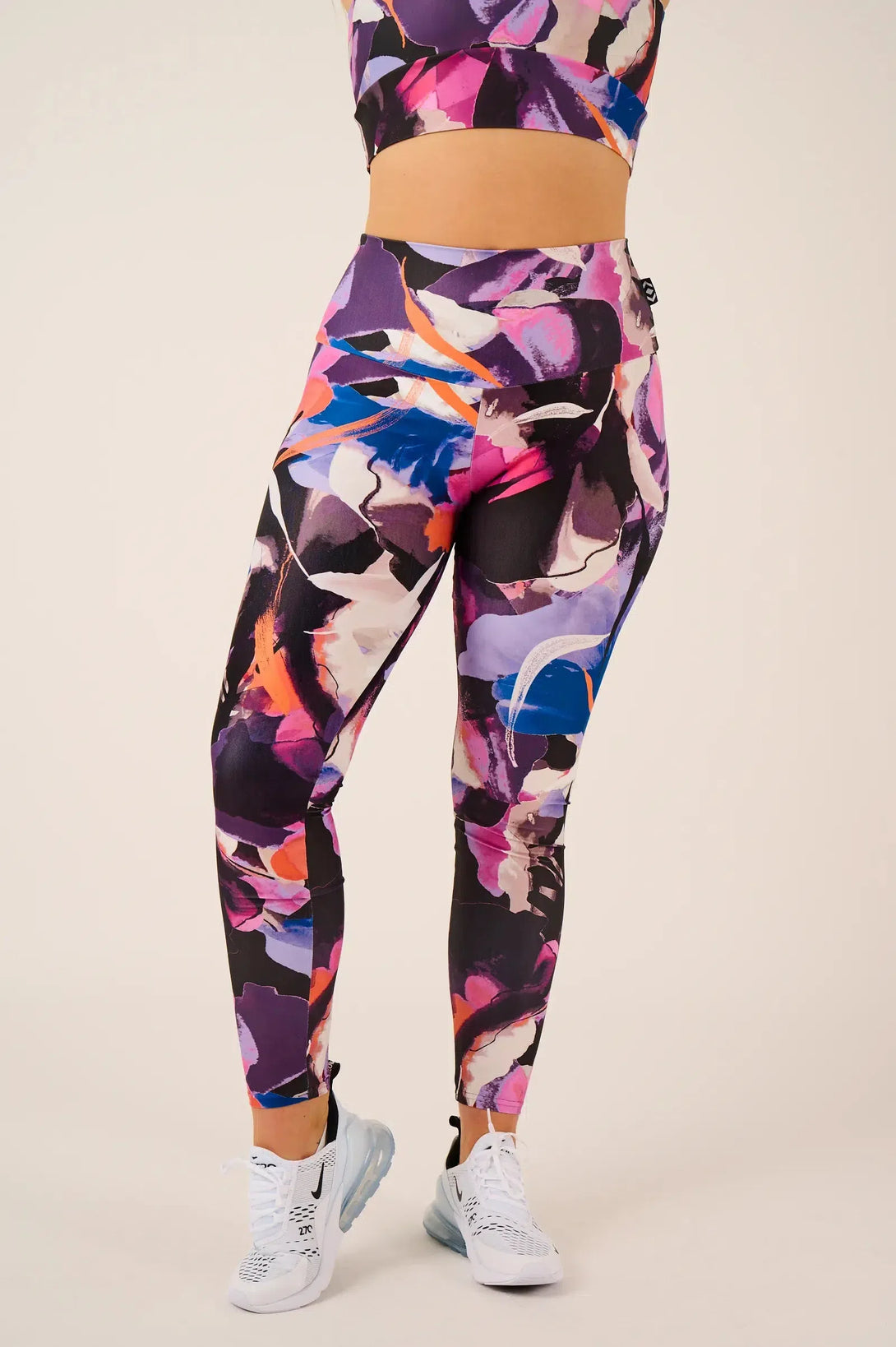 Performance High Waisted Leggings - Calypso Nights-Activewear-Exoticathletica