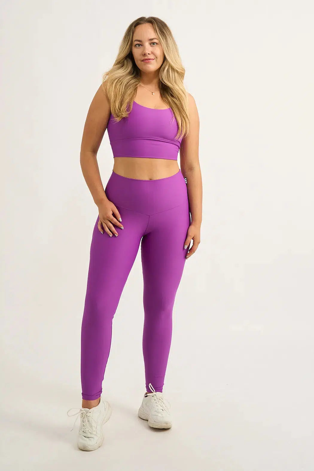 Performance High Waisted Leggings - Purple-Activewear-Exoticathletica