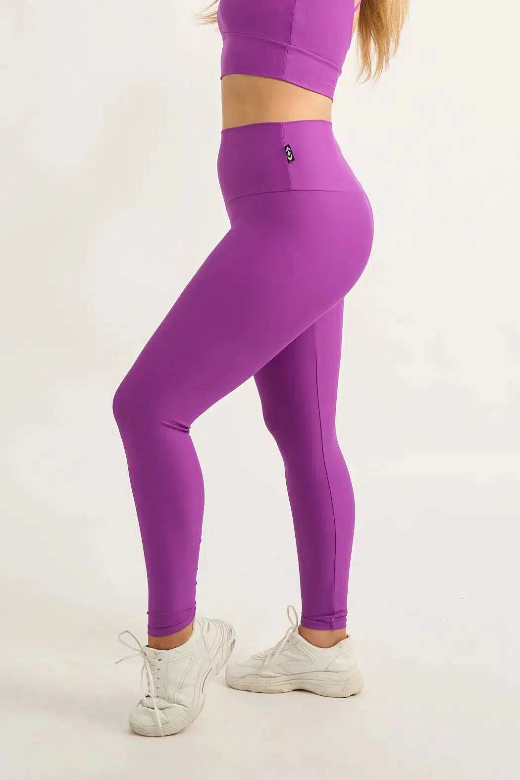 Performance High Waisted Leggings - Purple-Activewear-Exoticathletica