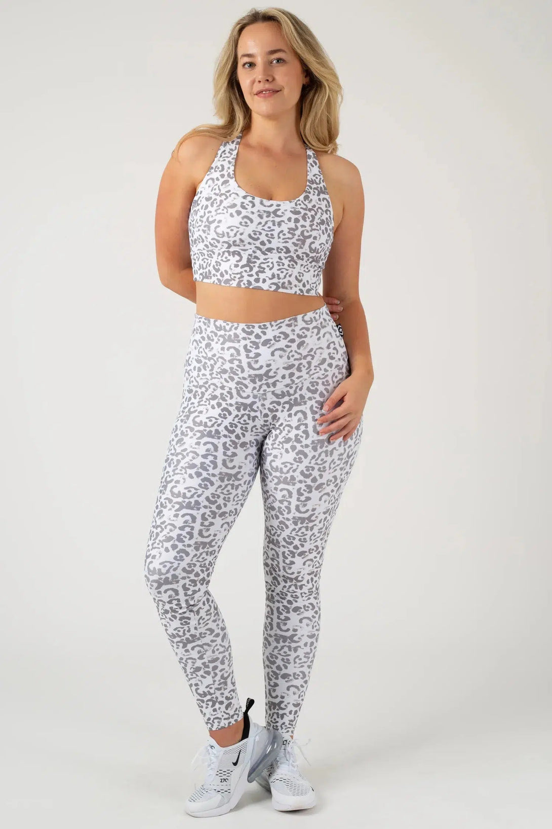 Performance High Waisted Leggings - Snow Jag-Activewear-Exoticathletica