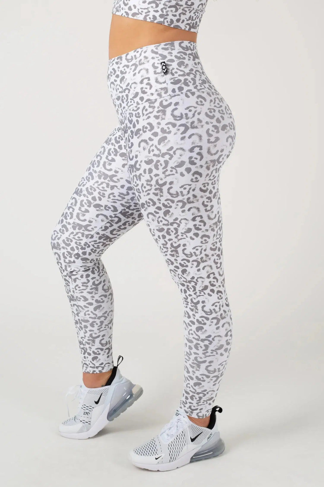 Performance High Waisted Leggings - Snow Jag-Activewear-Exoticathletica