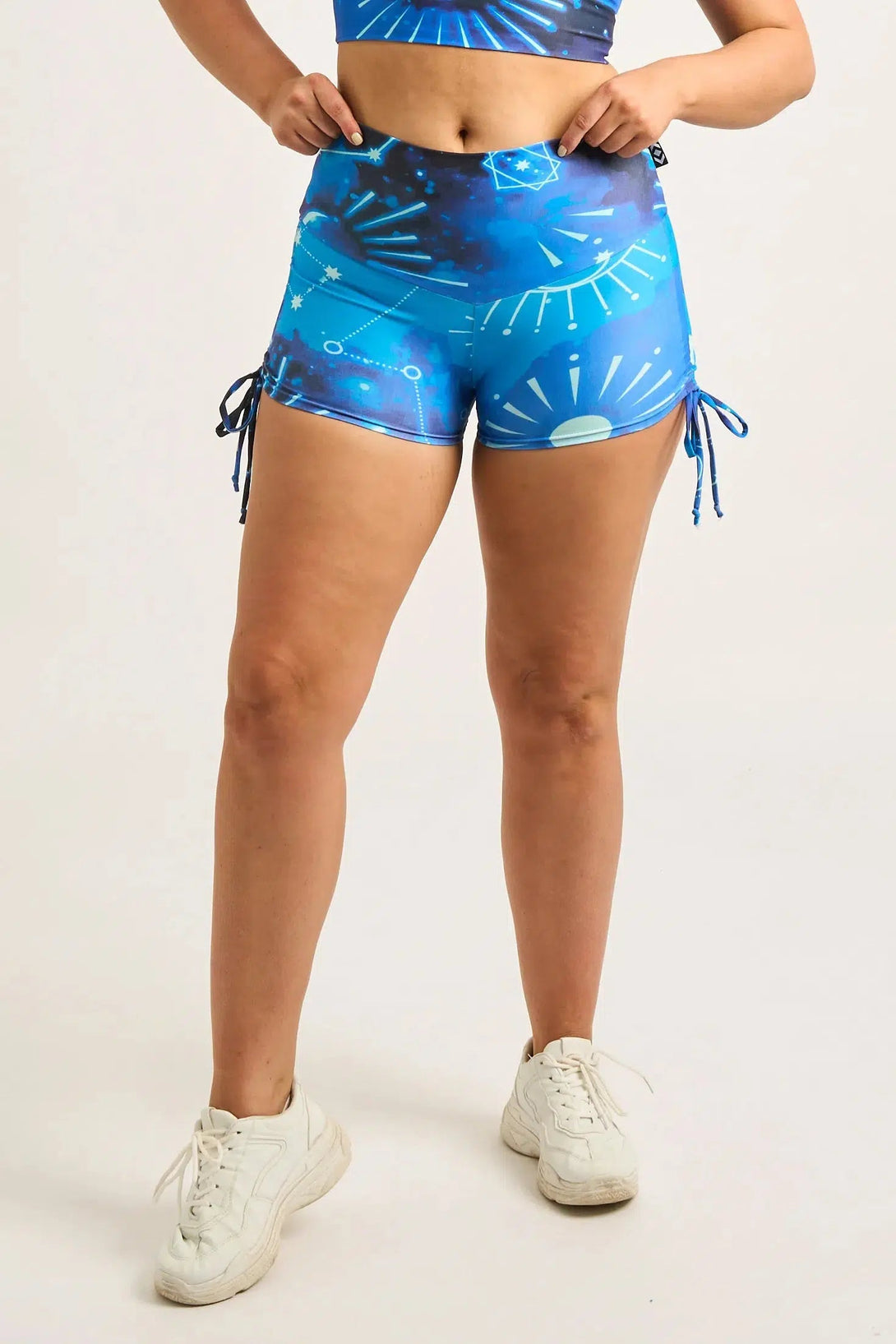 Performance High Waisted Tie Side Booty Shorts - Imagine Nation-Activewear-Exoticathletica