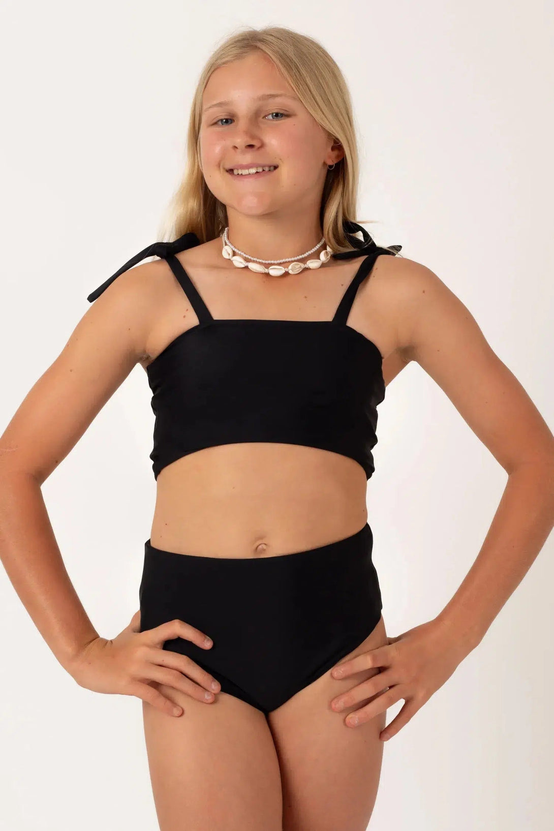 Performance Kids Bikini Top - Black-Activewear-Exoticathletica