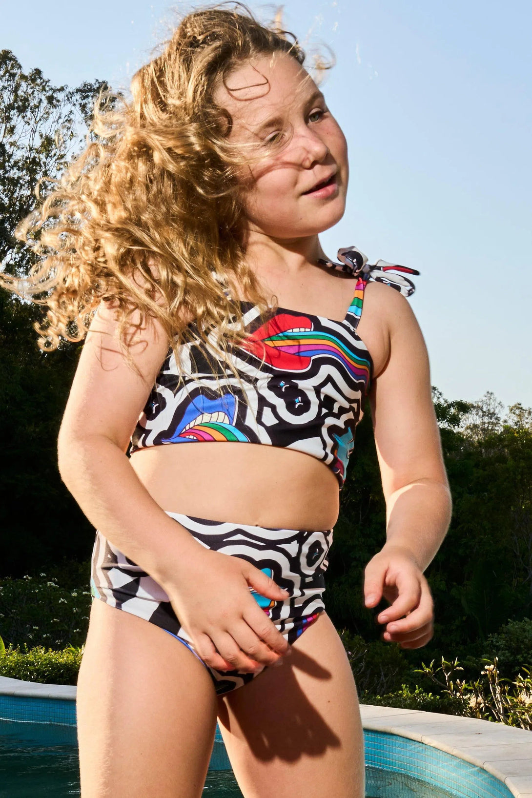 Performance Kids Bikini Top - Excuse My French-Activewear-Exoticathletica