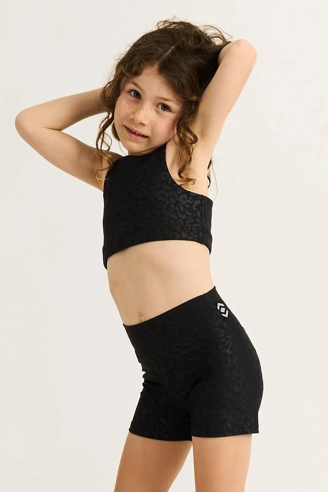 Performance Kids Booty Shorts - Black Exotic Touch Jag-Activewear-Exoticathletica