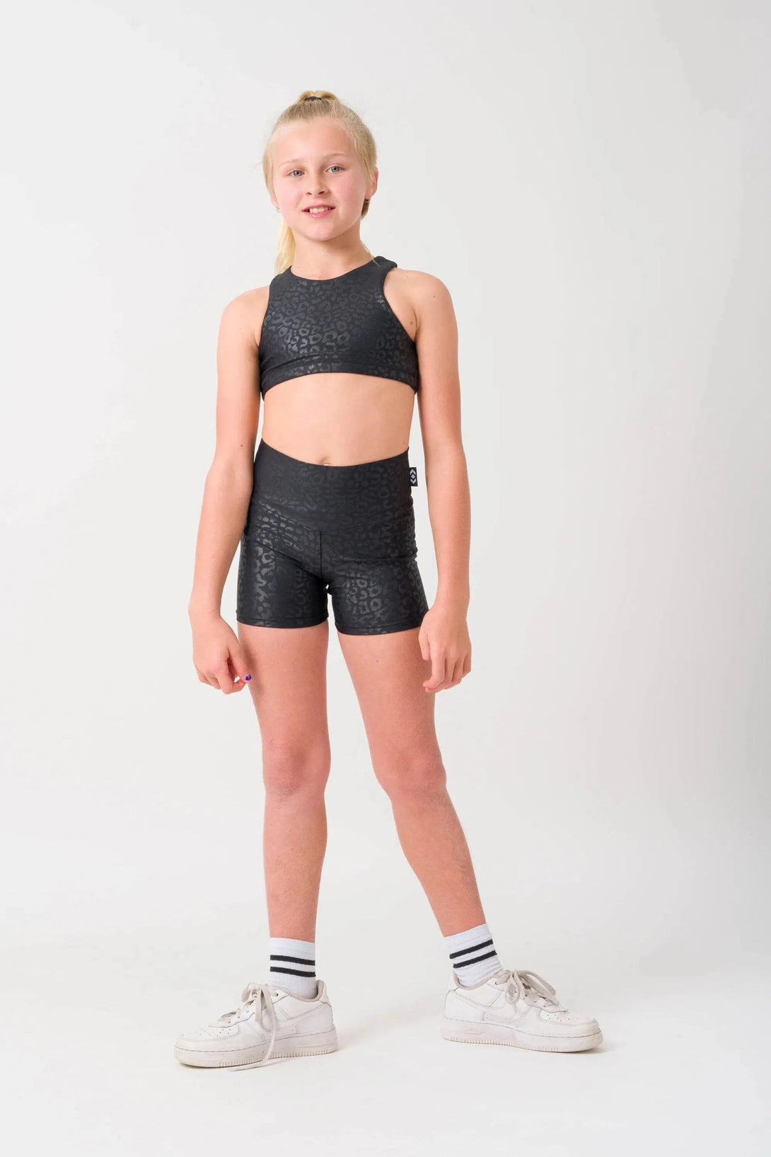 Performance Kids Booty Shorts - Black Exotic Touch Jag-Activewear-Exoticathletica