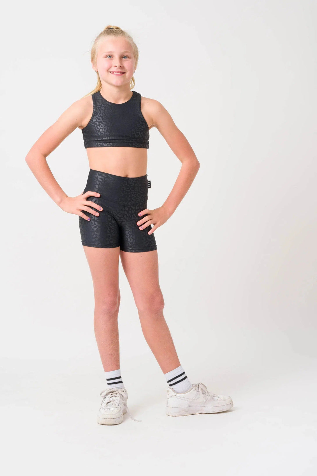 Performance Kids Booty Shorts - Black Exotic Touch Jag-Activewear-Exoticathletica