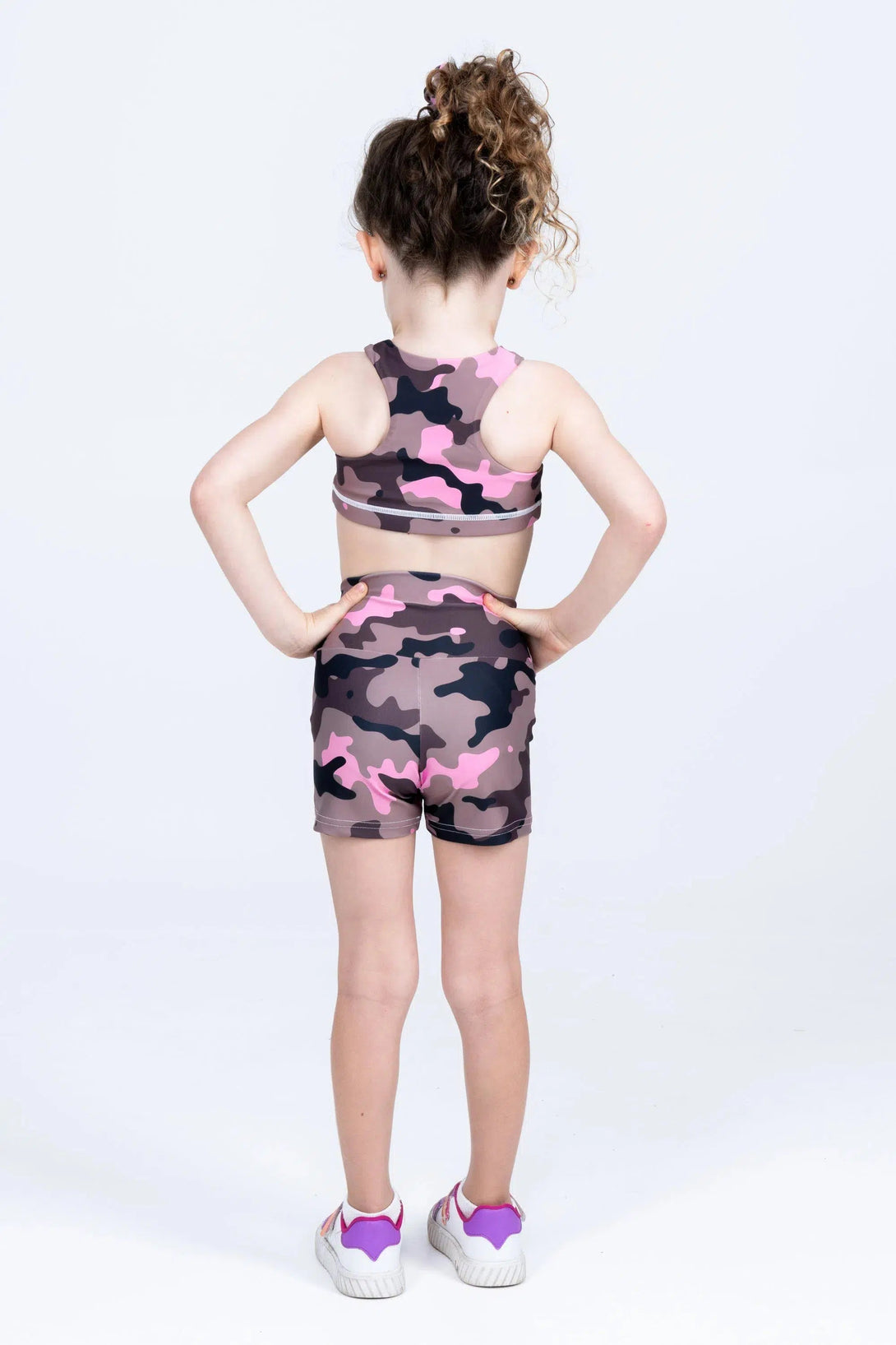 Performance Kids Booty Shorts - Camo Crush Pink-Activewear-Exoticathletica