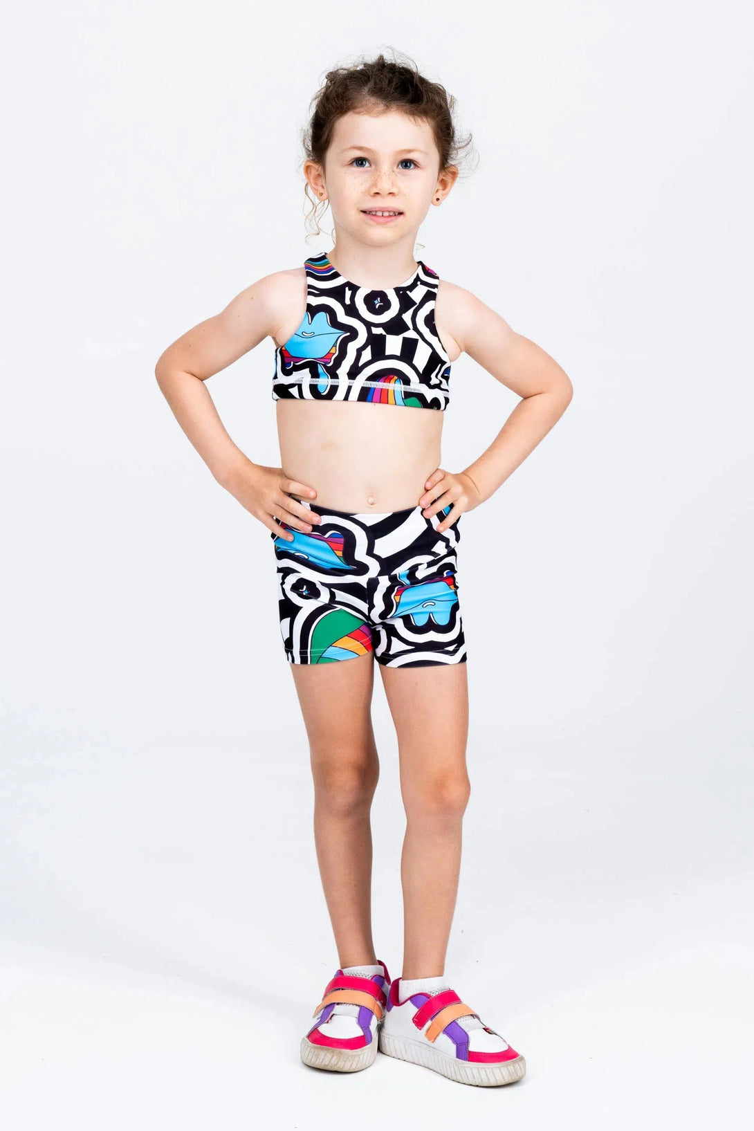 Performance Kids Booty Shorts - Excuse My French-Activewear-Exoticathletica