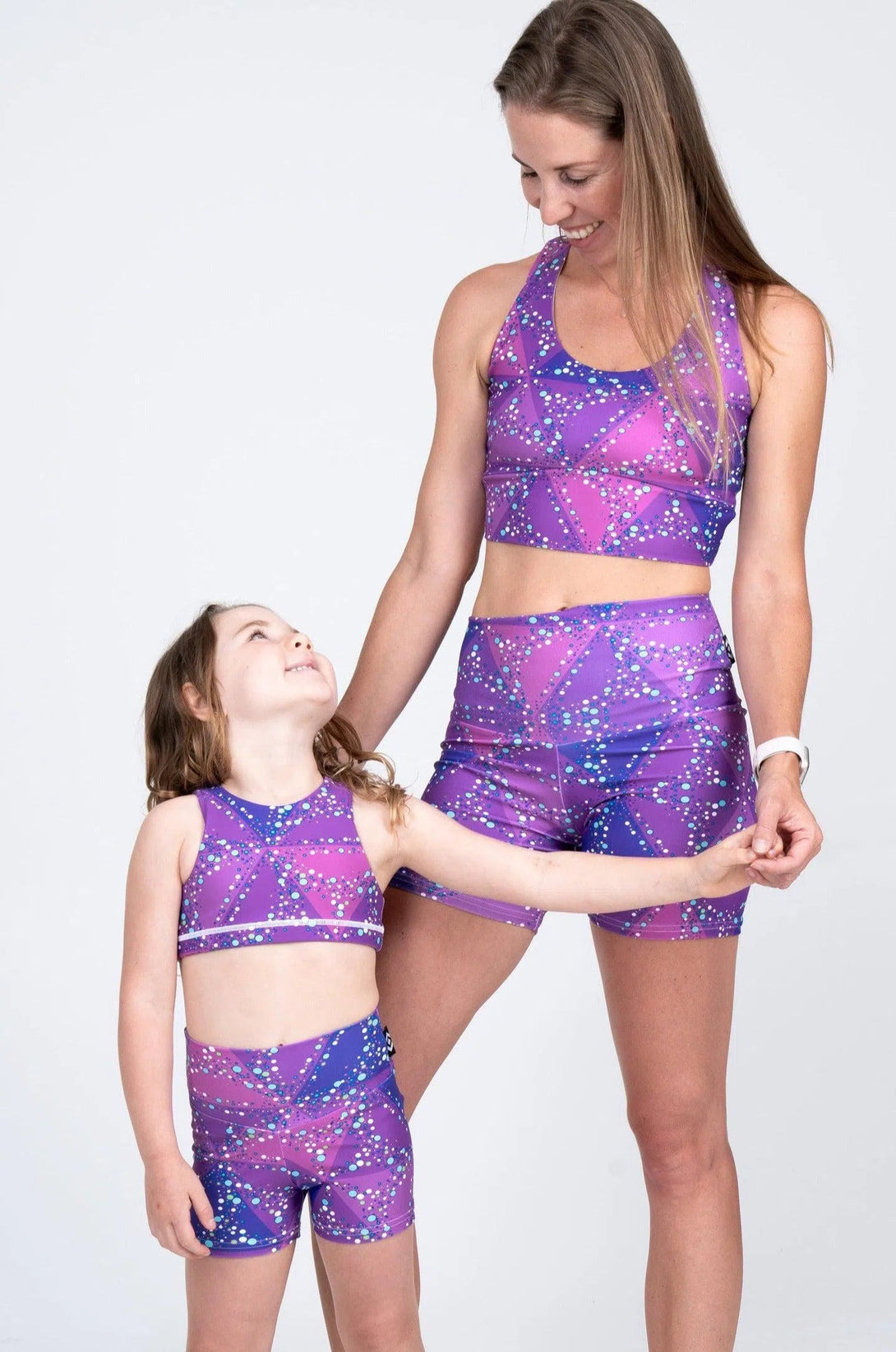 Performance Kids Booty Shorts - Trance Purple-Activewear-Exoticathletica