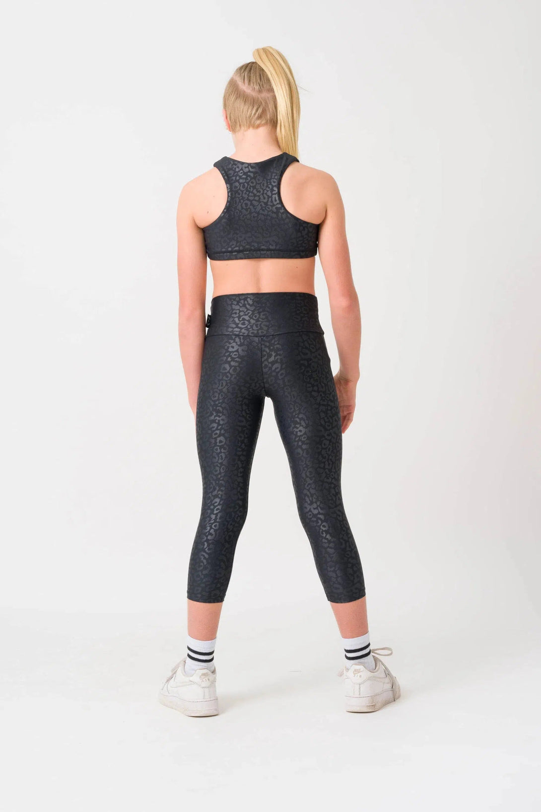 Performance Kids Capris - Black Exotic Touch Jag-Activewear-Exoticathletica