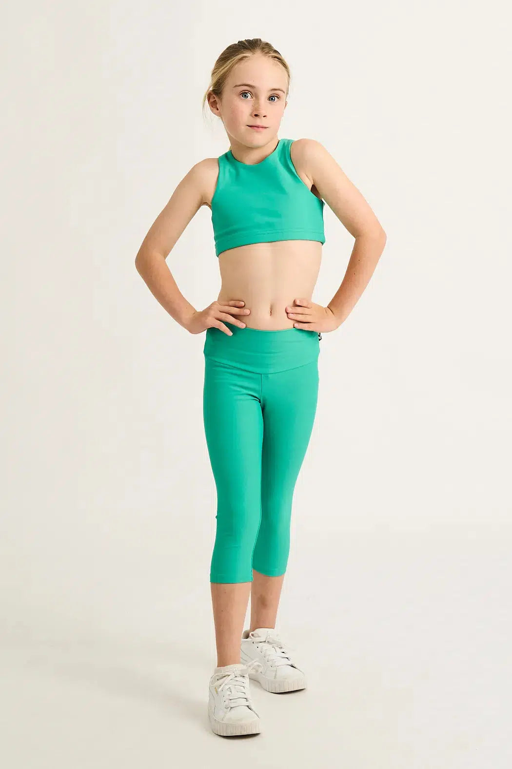 Performance Kids Capris - Jade-1000007155-Activewear-Exoticathletica