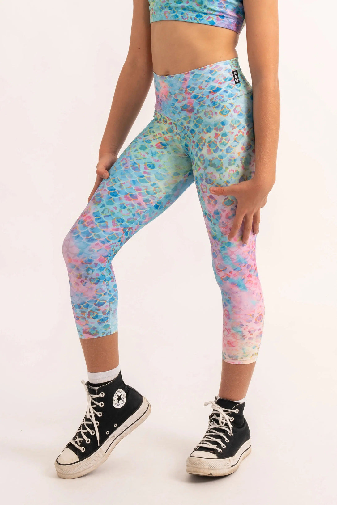 Performance Kids Capris - Mermaid Jag-Activewear-Exoticathletica