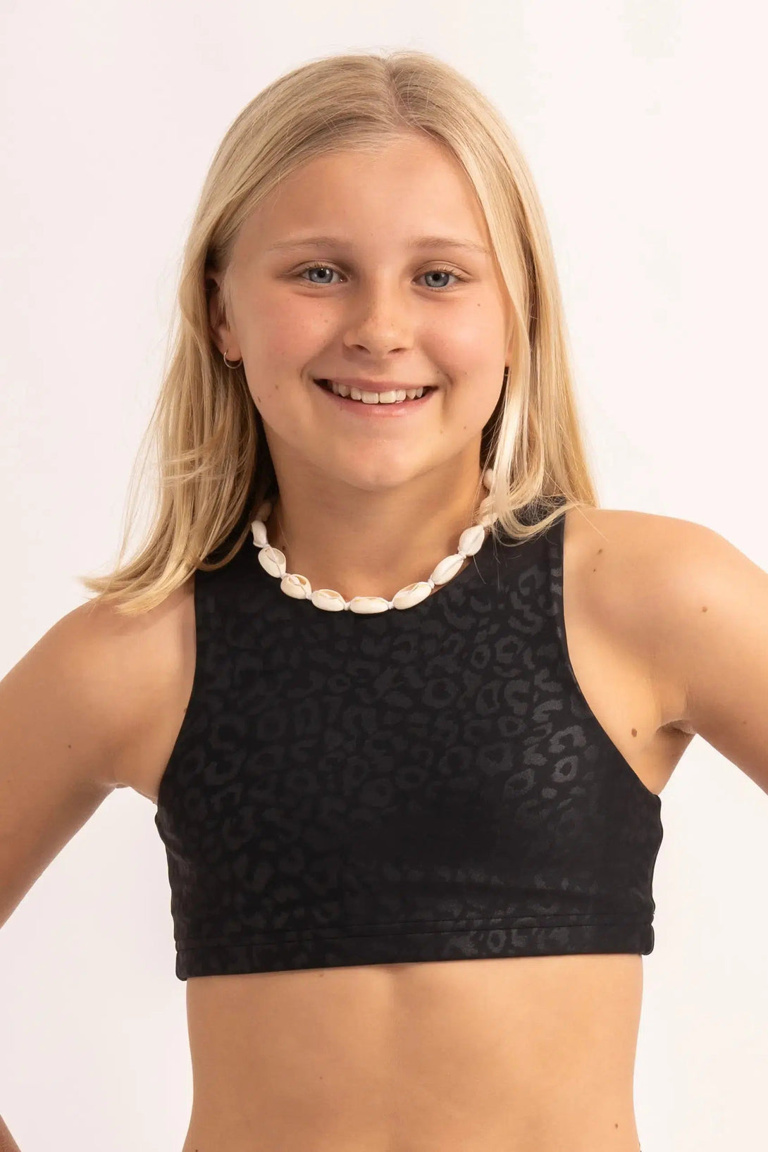 Performance Kids Crop Top - Black Exotic Touch Jag-9358328269472-Activewear-Exoticathletica